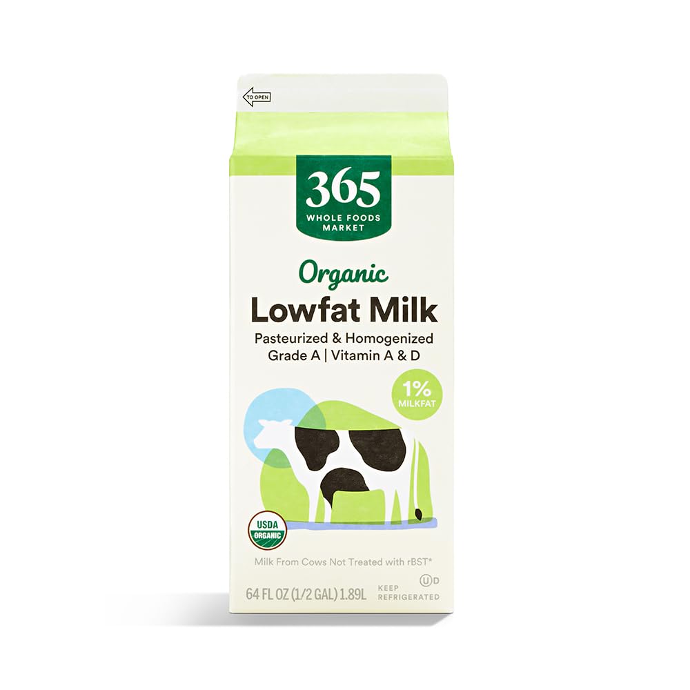 365 by Whole Foods Market, Milk 1% Organic Homogenized, 64 Fl Oz