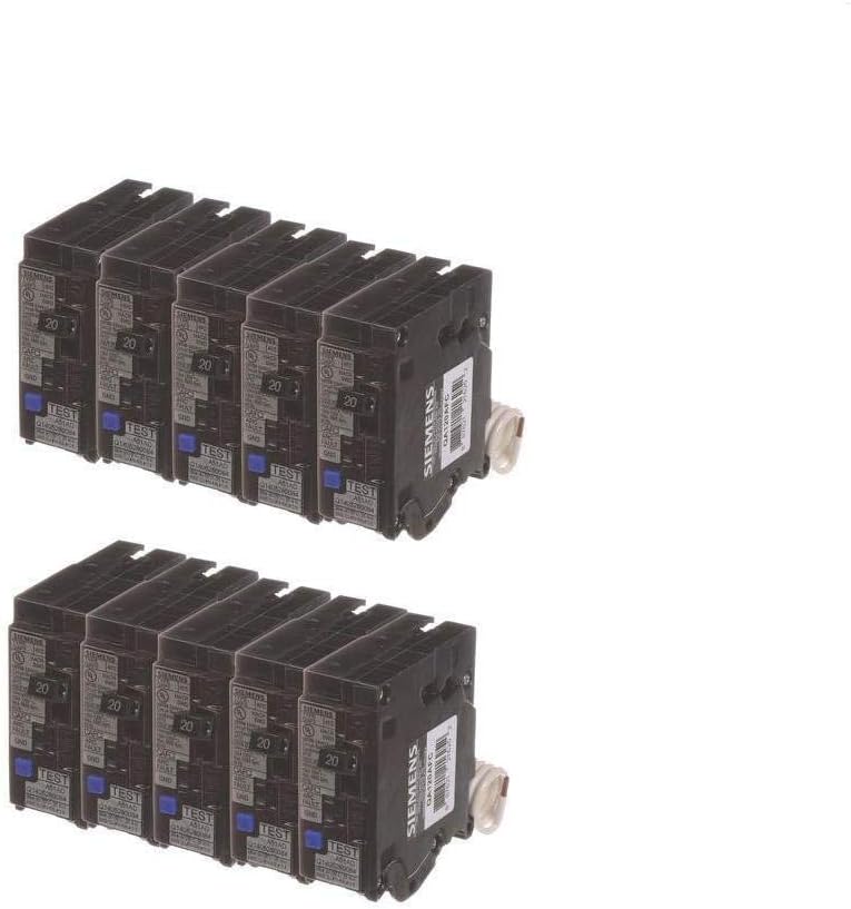 SIEMENS 20 Amp Single Pole Combination AFCI Circuit Breakers (10 Pack)