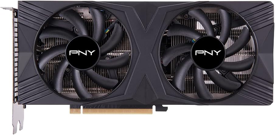 PNY GeForce RTX 4070 Super 12GB Verto OC Dual Fan Graphics Card DLSS 3 (NVIDIA GeForce SFF-Ready, 192-bit, GDDR6X, PCIe 4.0, HDMI/DisplayPort, Supports 4k, incl. Adapter, 2 Slot)