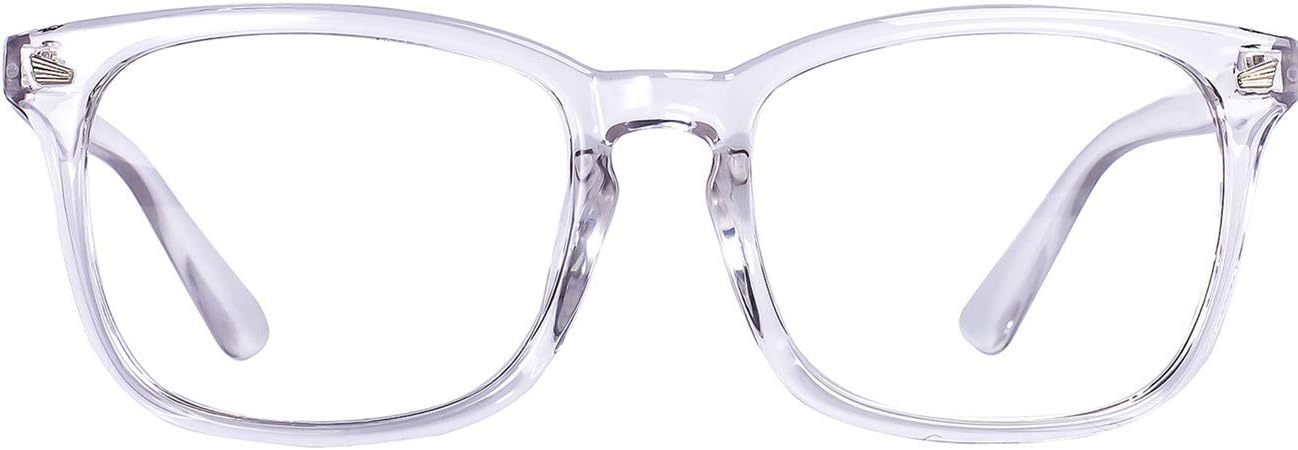 Maxjuli Blue Light Blocking Glasses,Computer Reading/Gaming/TV/Phones Glasses for Women Men(Transparent)