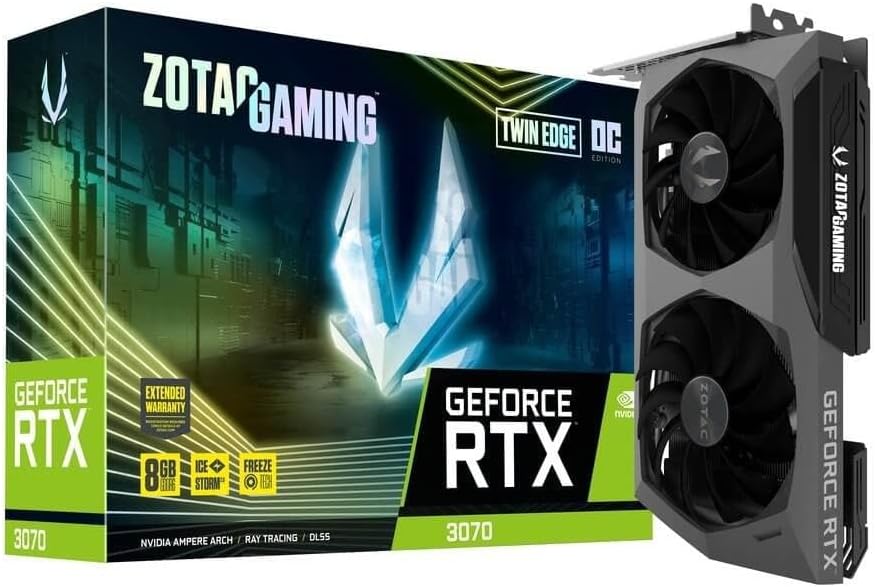 ZOTAC Gaming GeForce RTX 3070 Twin Edge OC LHR Dual Fan Graphics Card – 8GB