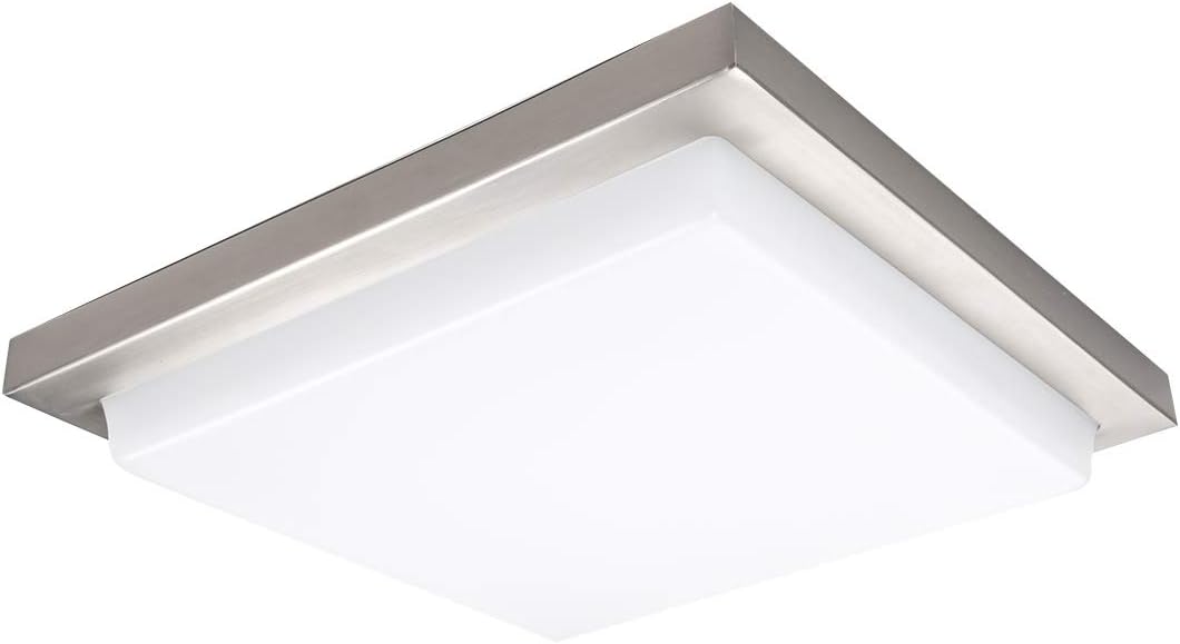 WAC Lighting, Metro 18in LED Energy Star Square Flush Mount 3000K in Brushed Nickel