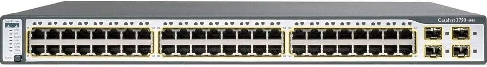 Cisco Catalyst WS-C3750G-48PS-S 48 Port PoE 3750G Gigabit Switch (Renewed)