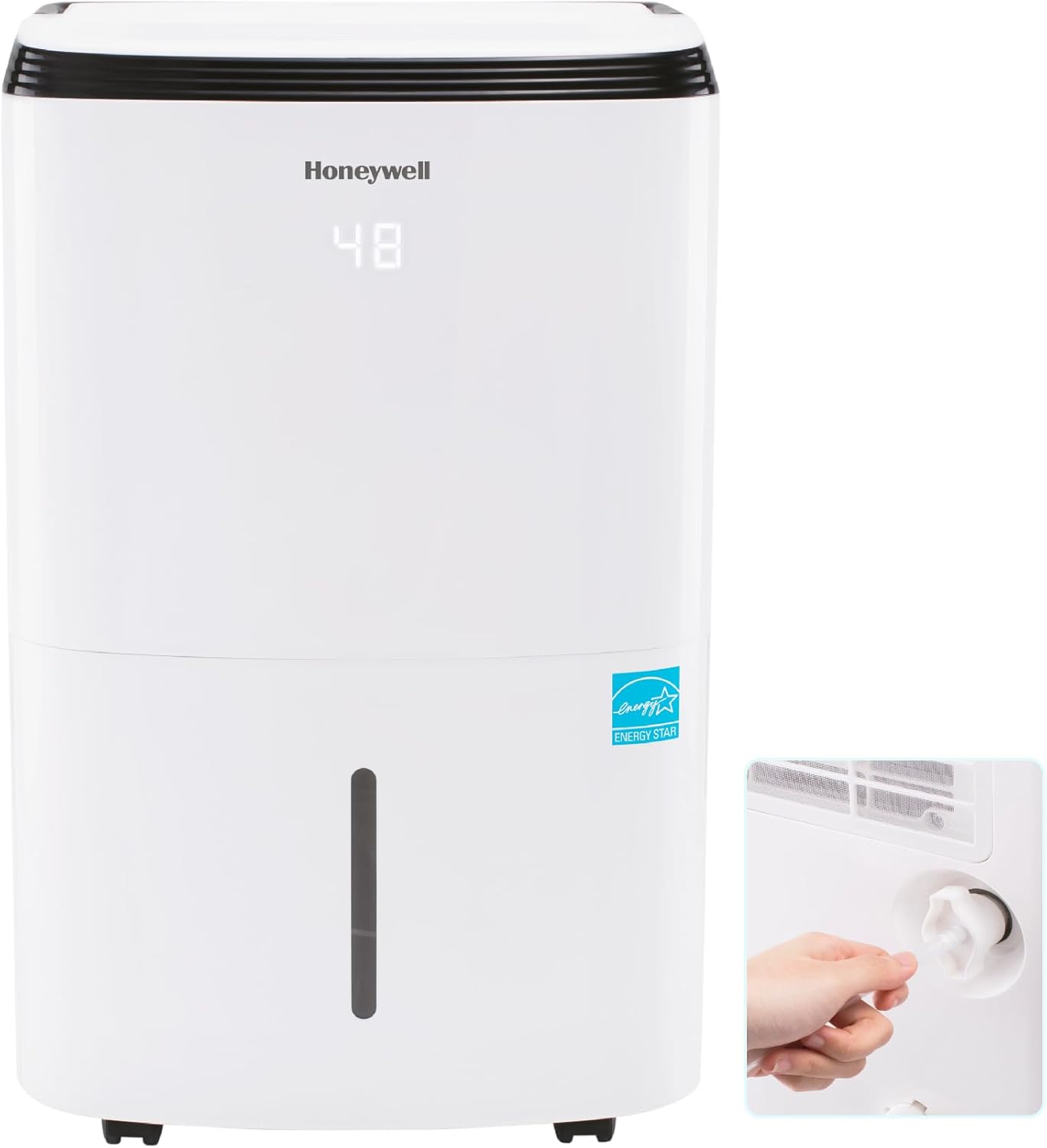 Honeywell 4000 Sq. Ft. Energy Star Dehumidifier with Built-in Pump for Large Basements & Rooms, with Mirage Display, Washable Filter to Remove Odor and Filter Change Alert – 50 Pint (Previously 70P)