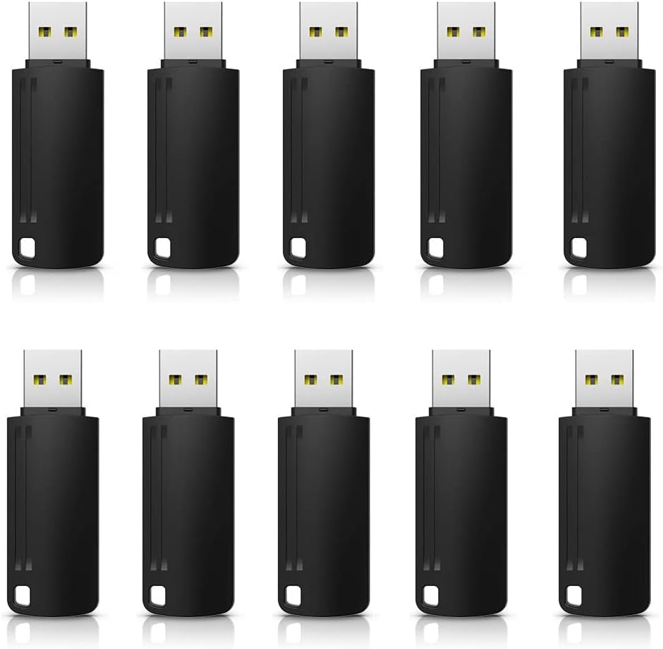 KEXIN 32GB Flash Drive Thumb Drive 10 Pack 32G USB Flash Drive Bulk Memory Stick with LED Indicator, Flash Drives Design in Snap Cap