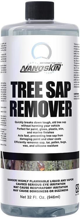 Nanoskin Tree Sap Remover 32 Oz. – Instant, Safe Car Detailing Solution | Optimized for Paint, Glass, Plastic & Trim | Compatible with Microfiber & Terry Cloth | Fast-Acting, Multi-Surface Application