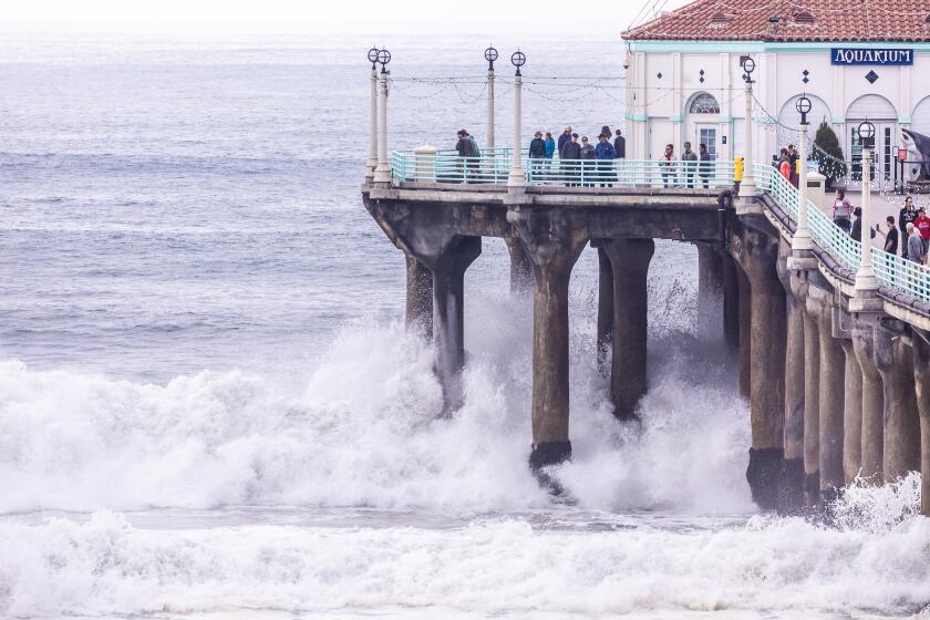 After a Christmas lull, towering waves will wallop California coast again