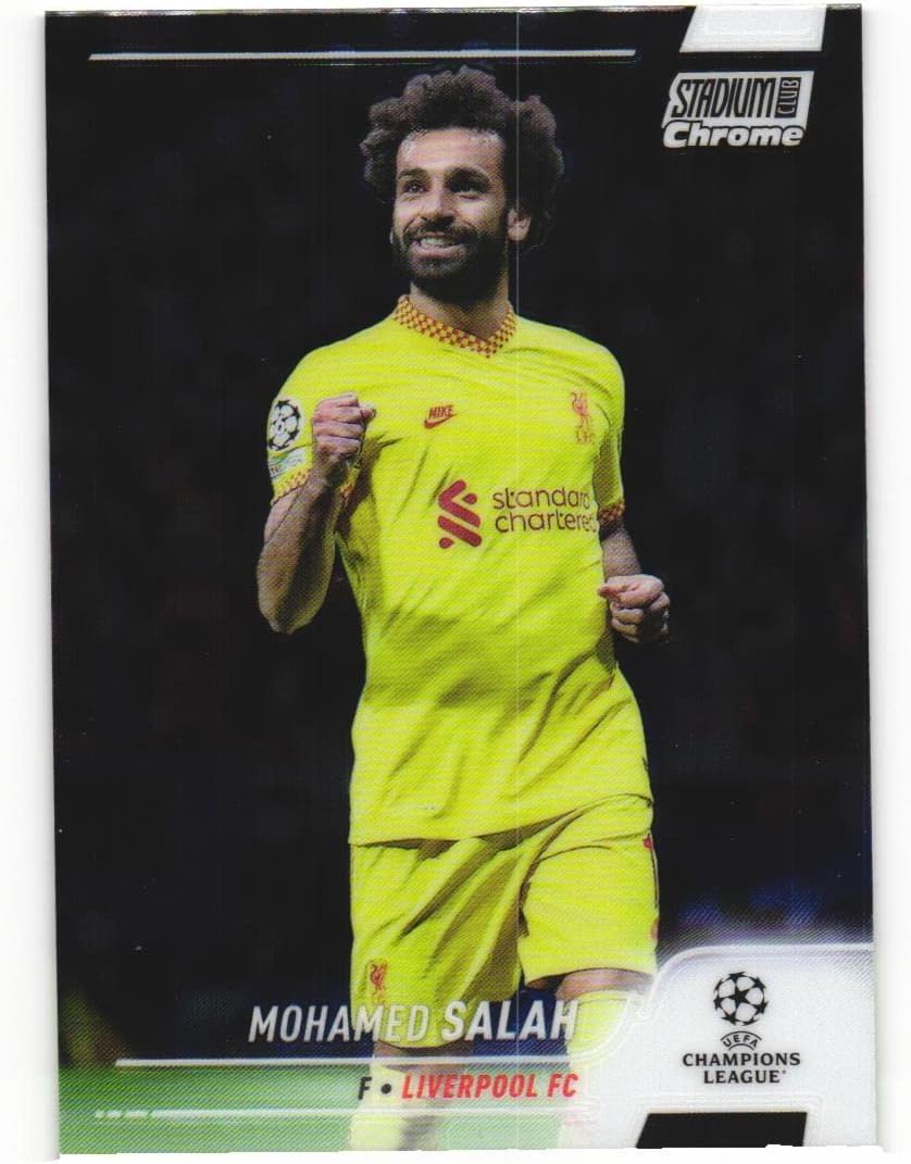 MOHAMED SALAH 2021-22 Stadium Club Chrome UEFA Champions League Soccer Card #11 Egypt Liverpool FC