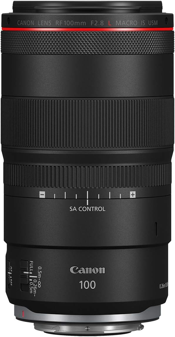 Canon RF100mm F2.8 L Macro is USM Lens, Medium Telephoto Lens, Macro Lens, Compatible with EOS R Series Mirrorless Cameras, Black