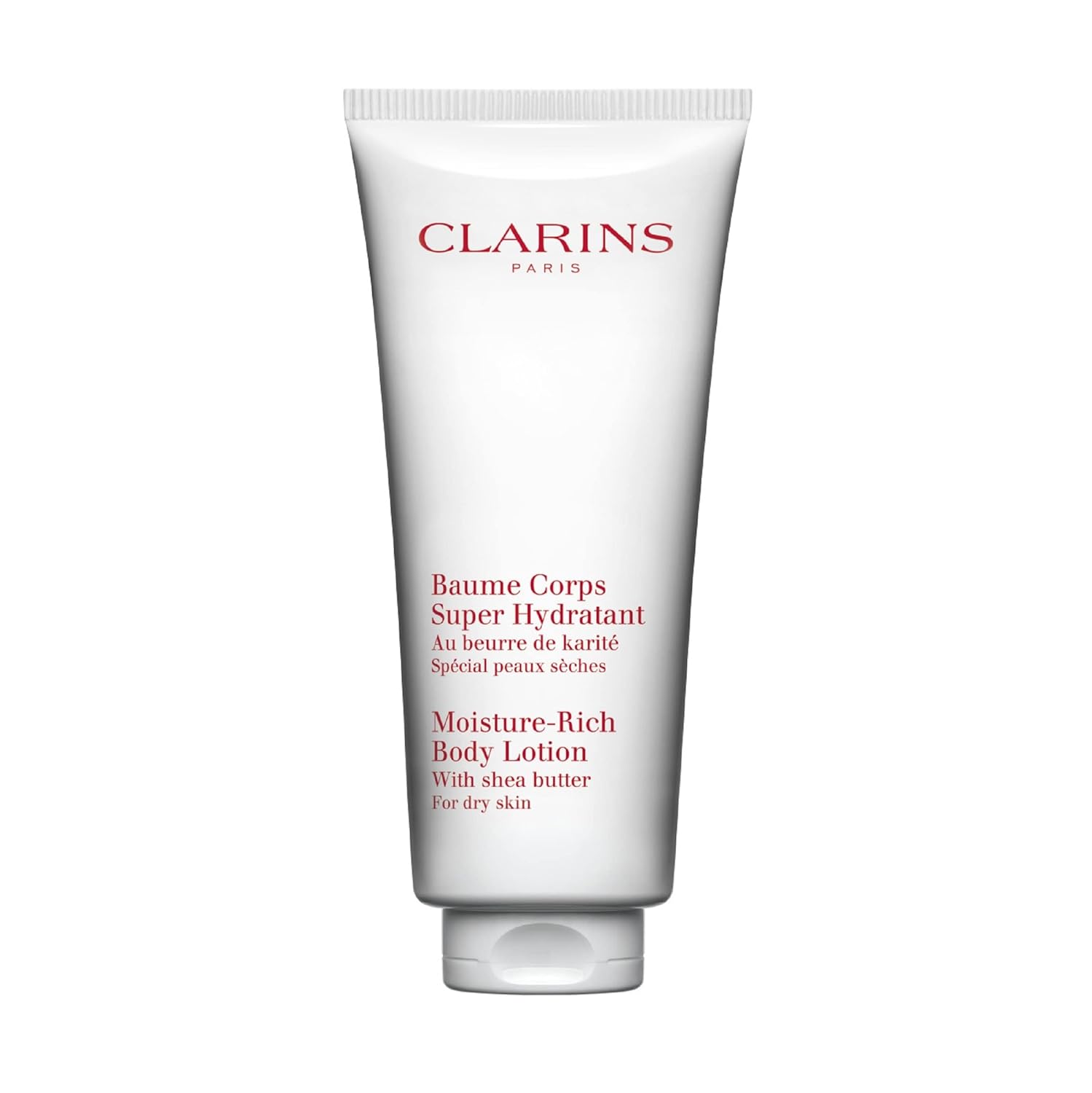 Clarins Moisture-Rich Body Lotion | Intensely Hydrates | Nourishes, Softens and Smoothes | Non-Greasy and Fast Absorbing | 88% Natural Ingredients | Body Cream With Shea Butter | For Dry Skin Types