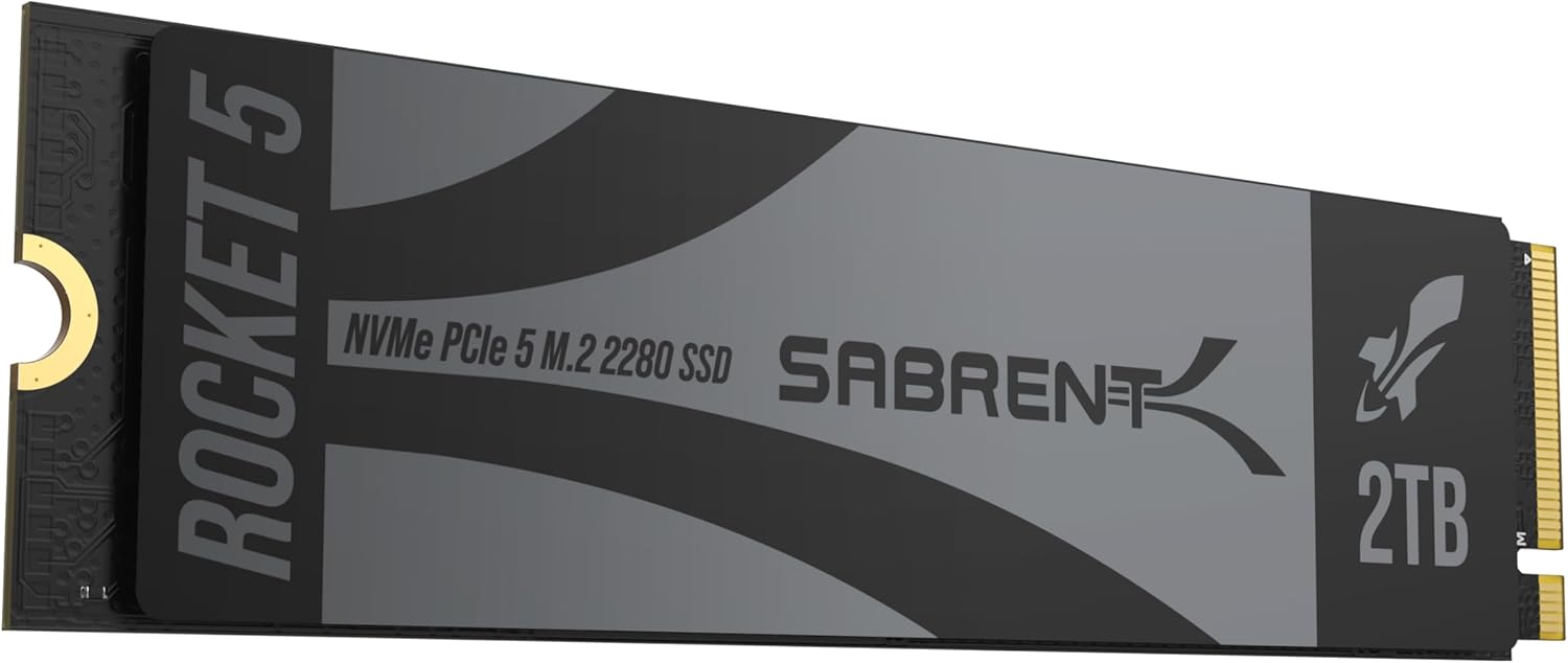 SABRENT Rocket 5 2TB Advanced Performance Internal M.2 PCIe GEN 5 14GB/s X4 NVMe SSD (SB-RKT5-2TB)