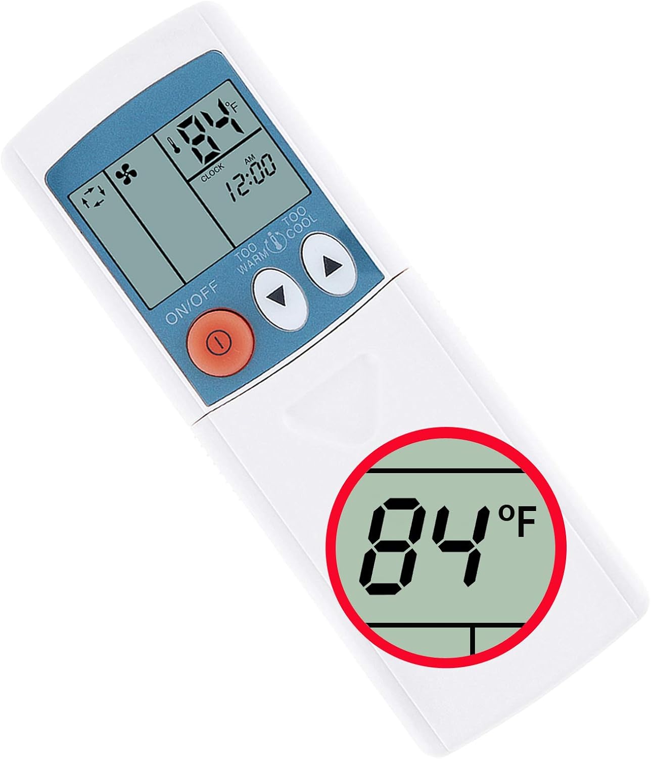 RCECAOSHAN Compatible with Mitsubishi Electric Mr Slim Air Conditioner Remote Control MSZ-FE09NA MSZ-FE12NA MSZ-FE09NA-8 MSZ-FE12NA-8 MSZ-FD09NA MSZ-FD12NA Display in Fahrenheit