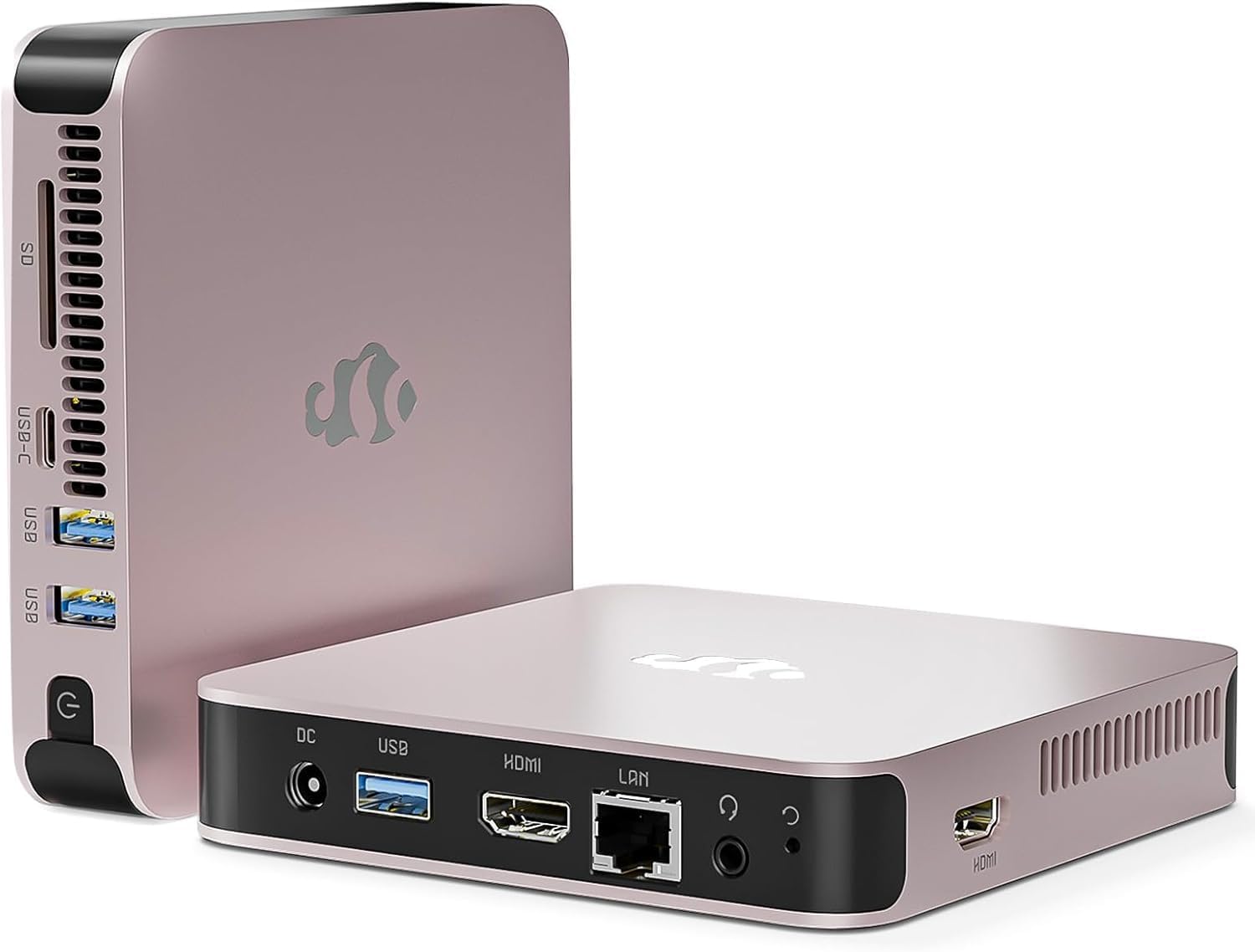 NIMO Mini PC, 16GB RAM 512GB SSD, Intel Pentium 12th Gen N100(Beat to i3-1115G4, Up to 3.4GHz), Wi-Fi 6, Micro Computer for Business Home Office, Rose Golden