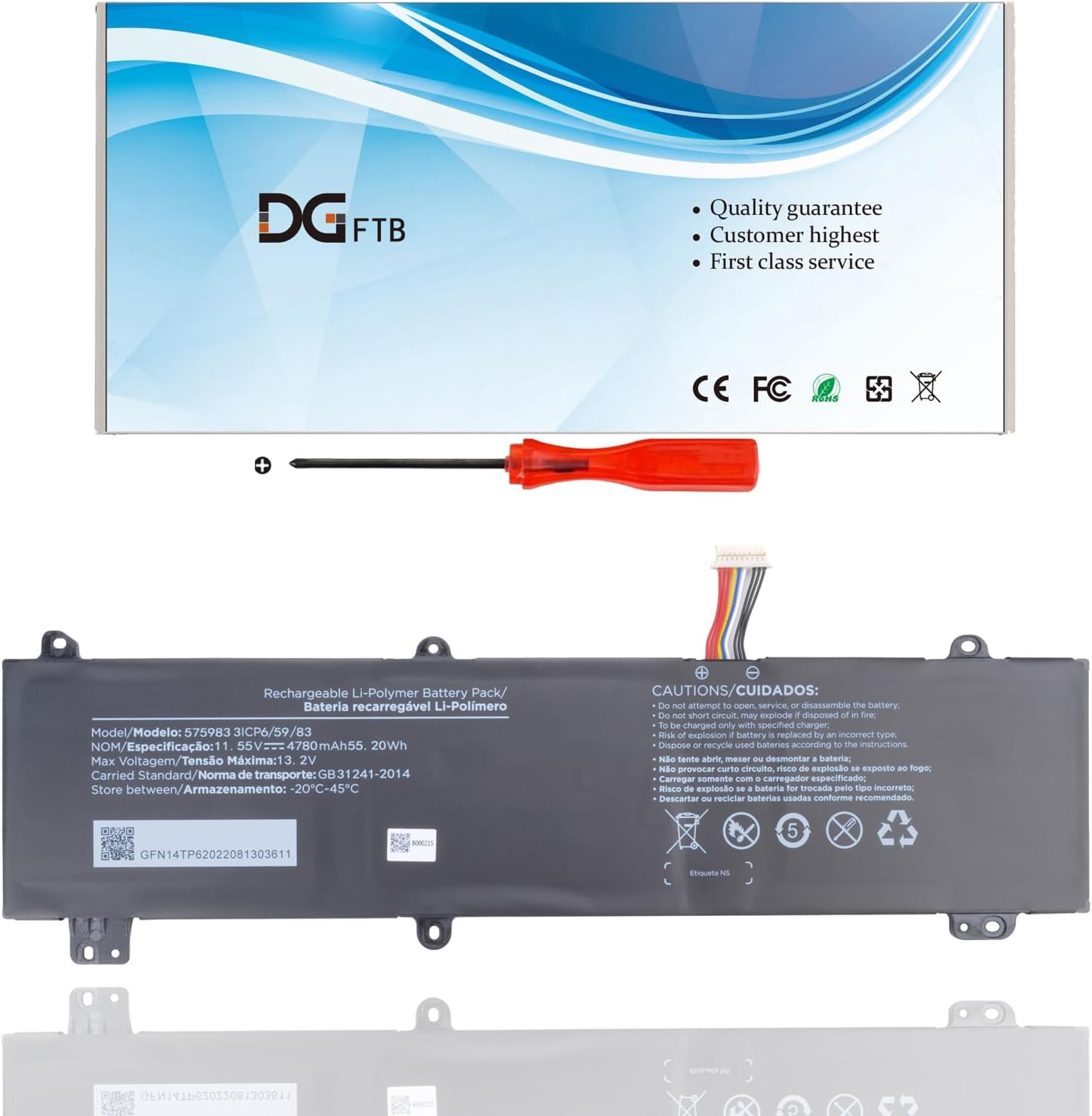 575983 Laptop Battery Replacement for VAIO VWNC71429-SL FE 14.1 VWNC51429-SL, for RTDPART Series 11.55V 55.2WH/4780mAh