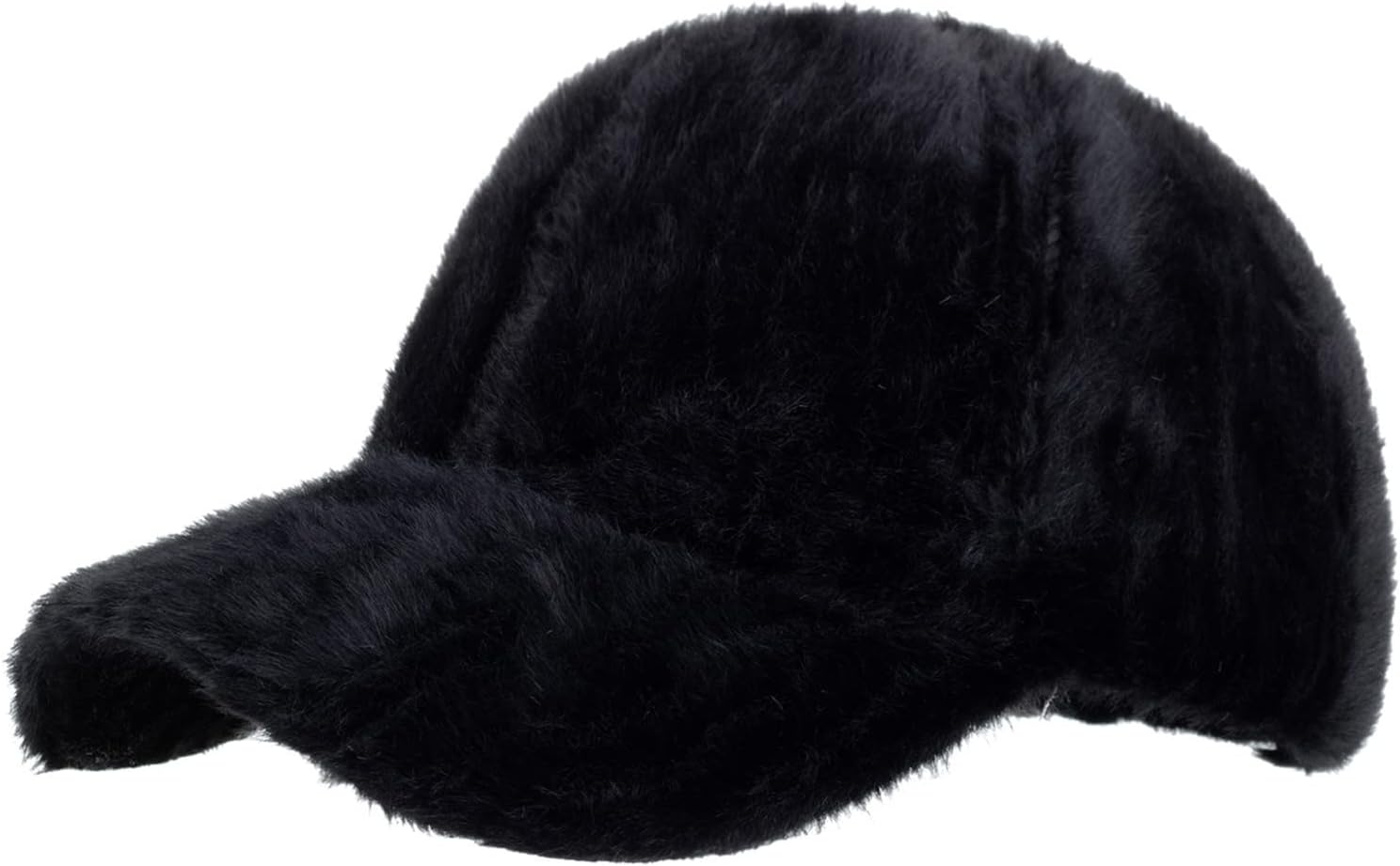 BCDlily Fluffy Faux Fur Cotton Hat Women Baseball Cap Winter Fall Outdoor Warm Caps