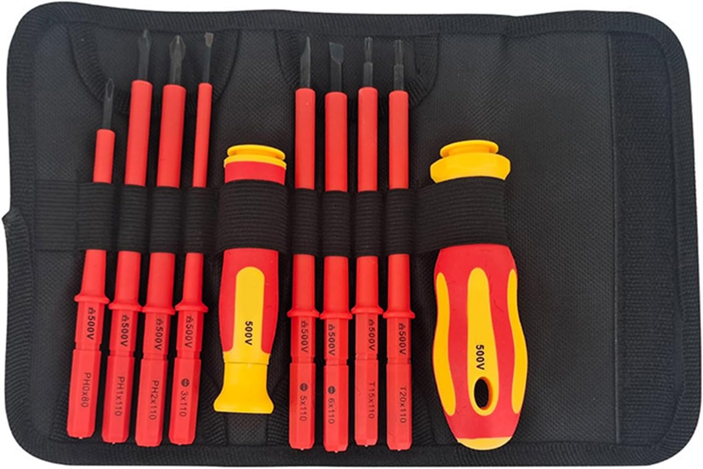 Quality Electrician Insulated Screwdriver Set Storage Roll Multicomponent VDE Handle For Household Repairs Maintenance Value