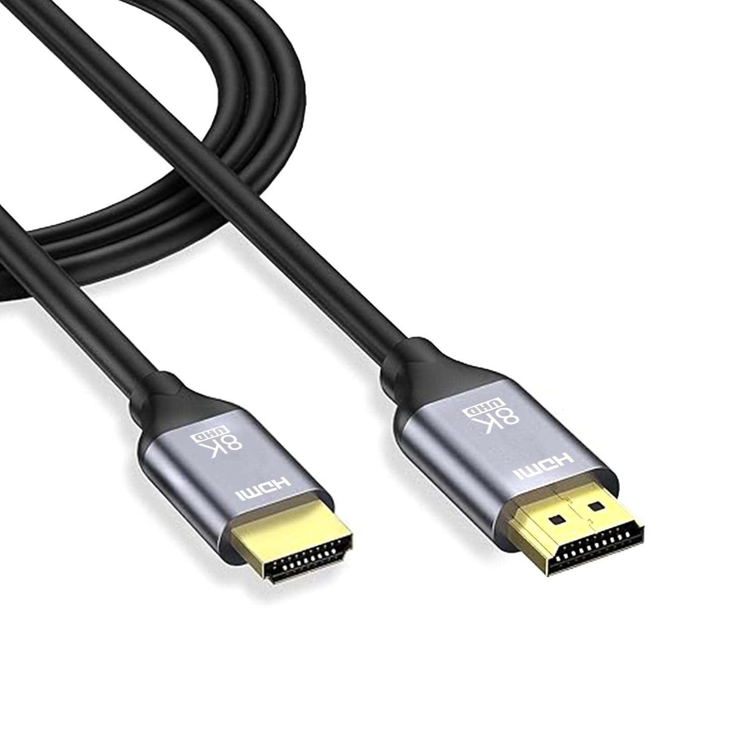 HDMI Cable, 8K, 4k, 6.6 ft, Ultra High Speed HDMI, 2-Pack 48Gbps 8K HDMI Cable 6.6 ft / 2m with 8K@60Hz, 4K@120Hz andDTS:X, HDCP 2.2 & 2.3, HDR 10 Compatible with Roku TV/PS5/HDTV/Blu-ray