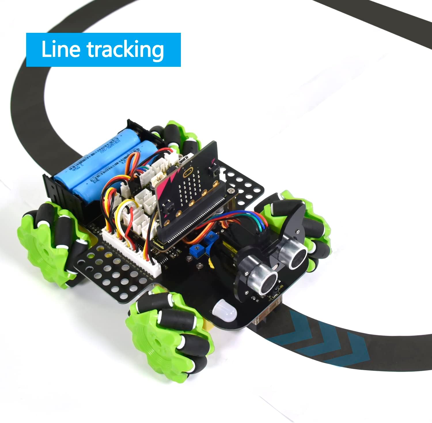 KEYESTUDIO Microbit V2 Robot Car 4WD Mecanum Robotics Kit for Teens Adults