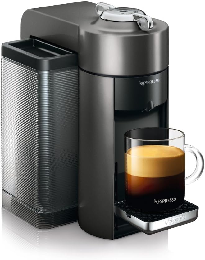 Nespresso Vertuo Coffee and Espresso Maker,1597 ml, by De’Longhi, Graphite Metal