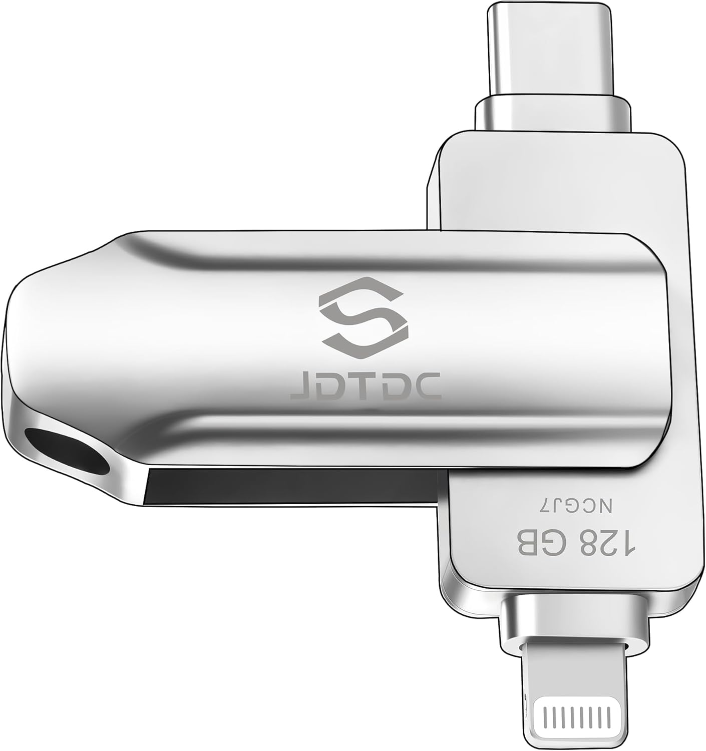 JSL JDTDC MFi Certified 128GB iPhone-16-Photo-Stick USB C & Lightning Flash Drive for iPhone 16/15/14/13/12 Thumb-Drive-for-iPad-Memory External-Storage-Android-Photo-Backup iPhone-Photo-Tansfer-Stick