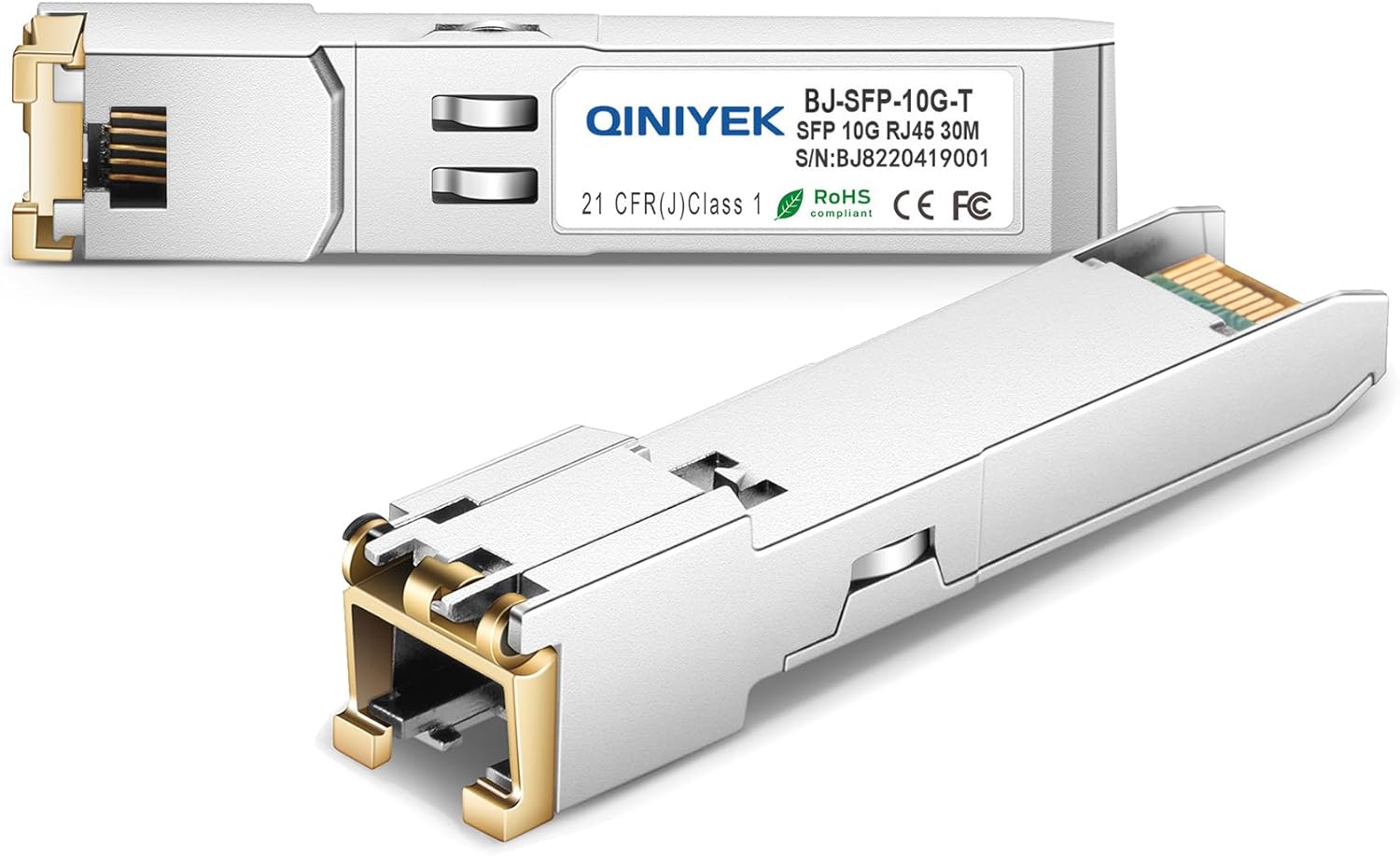 10G SFP+ to RJ45 Copper Module, 10Gbase-T SFP+ Copper Ethernet Gbic Compatible for Cisco,Meraki,Ubiquiti,D/TP Link,Supermicro,Netgear,Broadcom, CAT.6a/CAT7 Cable; 30m