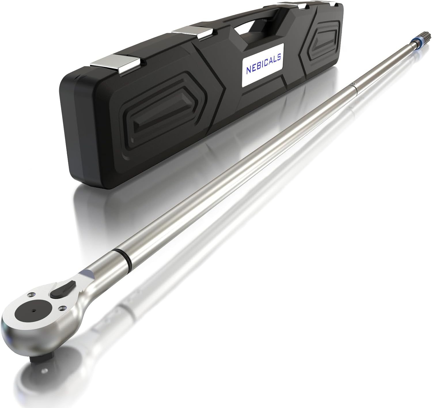 1 Inch Drive Click Torque Wrench 200-1200 ft lb,271-1627Nm, 71” length, Longer,less effort for Off-road equipment,Truck,Motor homes & Drilling platform