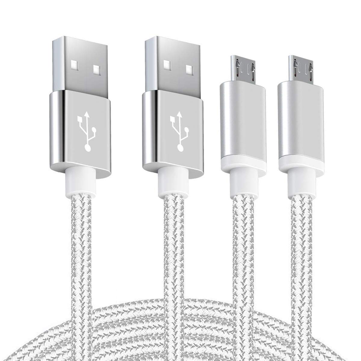 Android Charger Micro USB Cable 2Pack 6FT Fast Charging Cord for Samsung Galaxy S6/S7 Edge, J3/J7 Star Prime Crown, Note 4/5, LG G4 K40 K30 K20 Stylo 3, Moto, Xbox, PS4, Kindle Fire Tablets and Phones