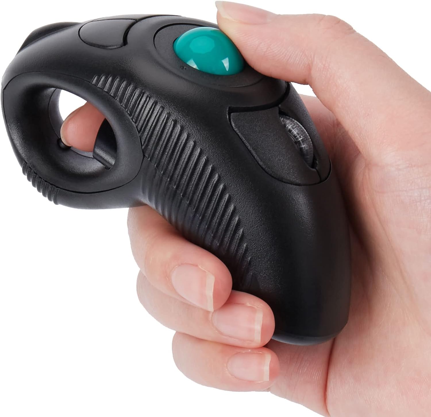 welspo Wireless USB Handheld Finger Trackball Mouse with Laser Pointer