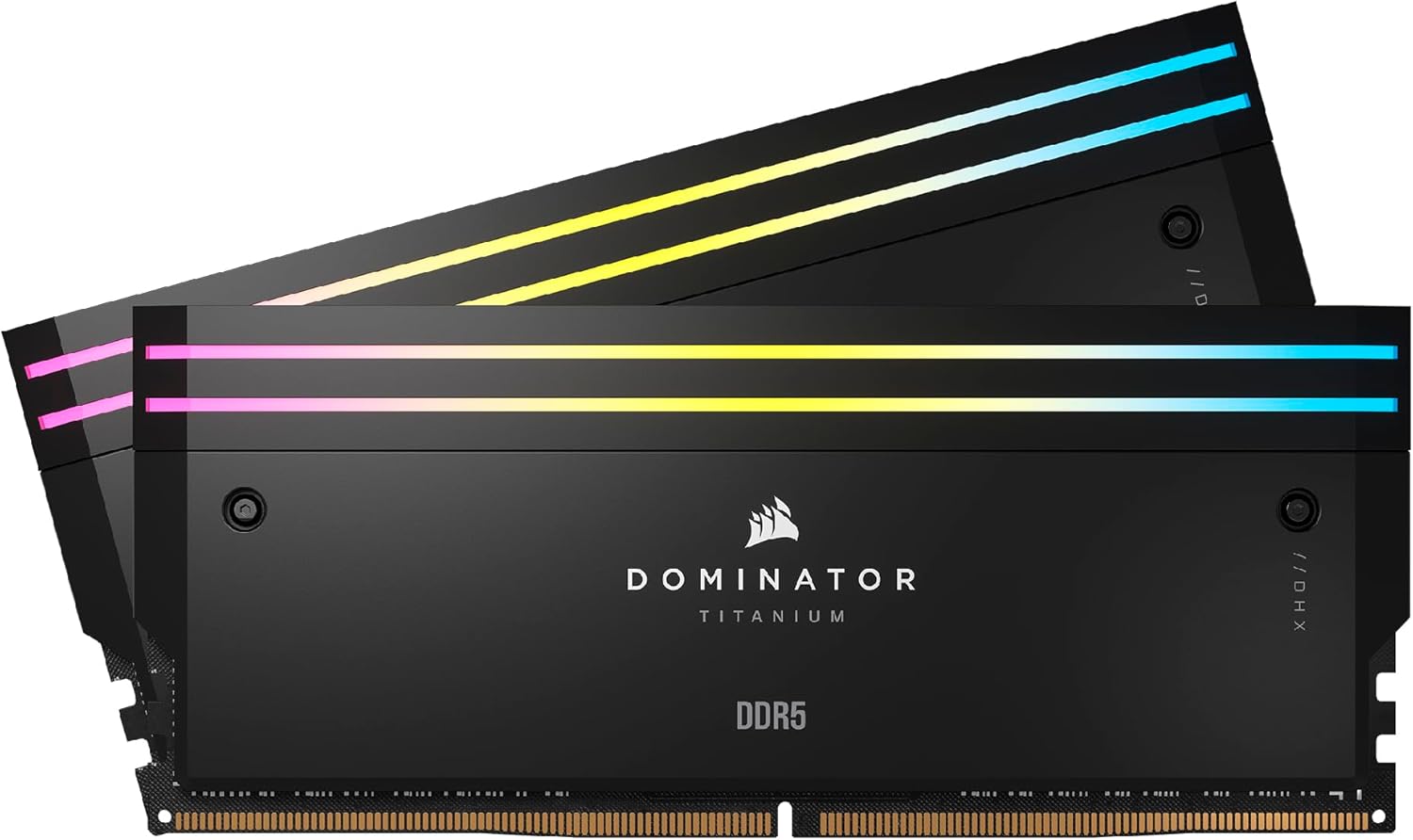 CORSAIR Dominator Titanium RGB DDR5 RAM 64GB (2x32GB) DDR5 6600MHz CL32 Intel XMP iCUE Compatible Computer Memory – Black (CMP64GX5M2X6600C32)