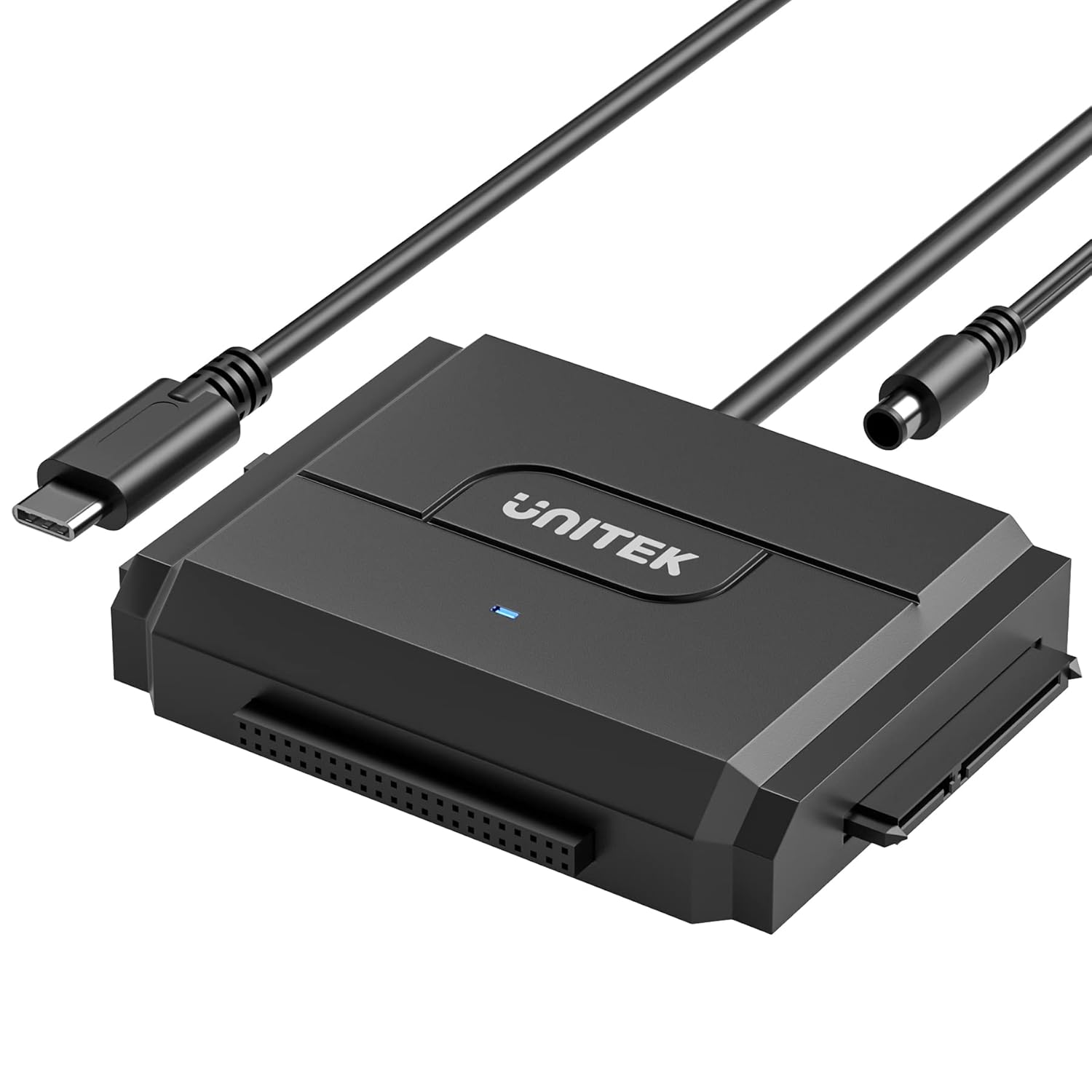 Unitek IDE/SATA to USB C 3.0 Adapter, Universal IDE Hard Drive Little Triangle pro Converter for 2.5″/3.5″ Inch IDE and SATA External HDD/SSD, Support 10TB