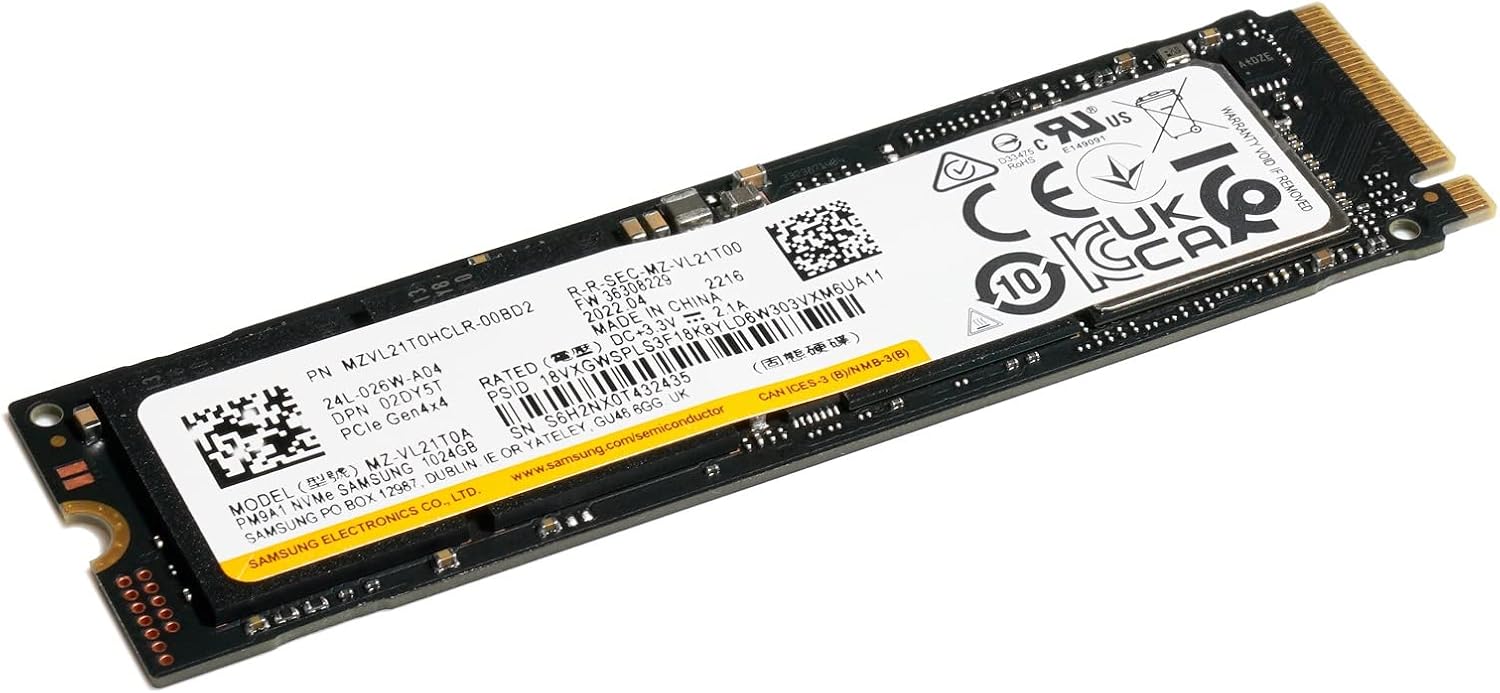 New PM9A1 MZ-VL21T0A Solid State Drive 1TB Internal M.2 PCI Express GEN4 X4 OEM for XPS 13 15 17 Yoga 9i 7i Spectre x360 2-in-1 Laptops Plus Best Notebook Pen Light (1TB Gen 4×4 SSD)