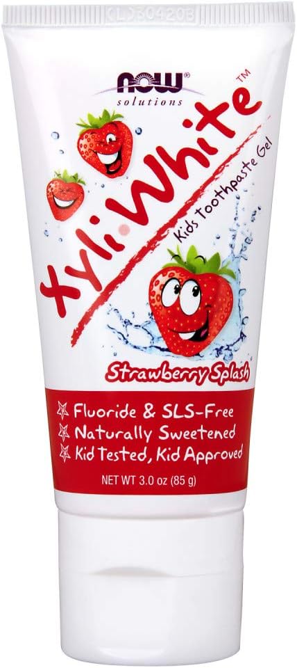 NOW Foods Solutions, Xyliwhite Toothpaste Gel for Kids, Strawberry Splash Flavor, Kid Approved! 3-Ounce, packaging may vary