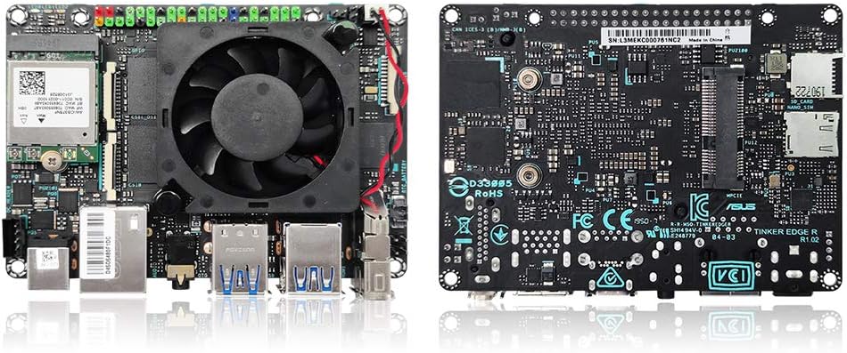 youyeetoo Tinker Edge R AI Single Board Computer RK3399Pro with 2GB RAM 1GB NPU RAM 16GB EMMC for Edge AI Applications Computing and TensorFlow Lite Models Training. (Basic Version (3+16))