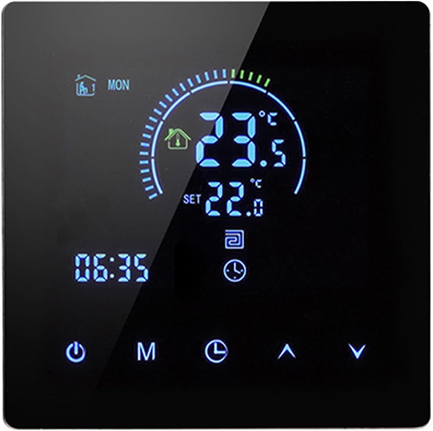 16A Electric Floor Heating Temperature Controller Touch Screens 7 Day Programmable Thermostat for Electric Heating