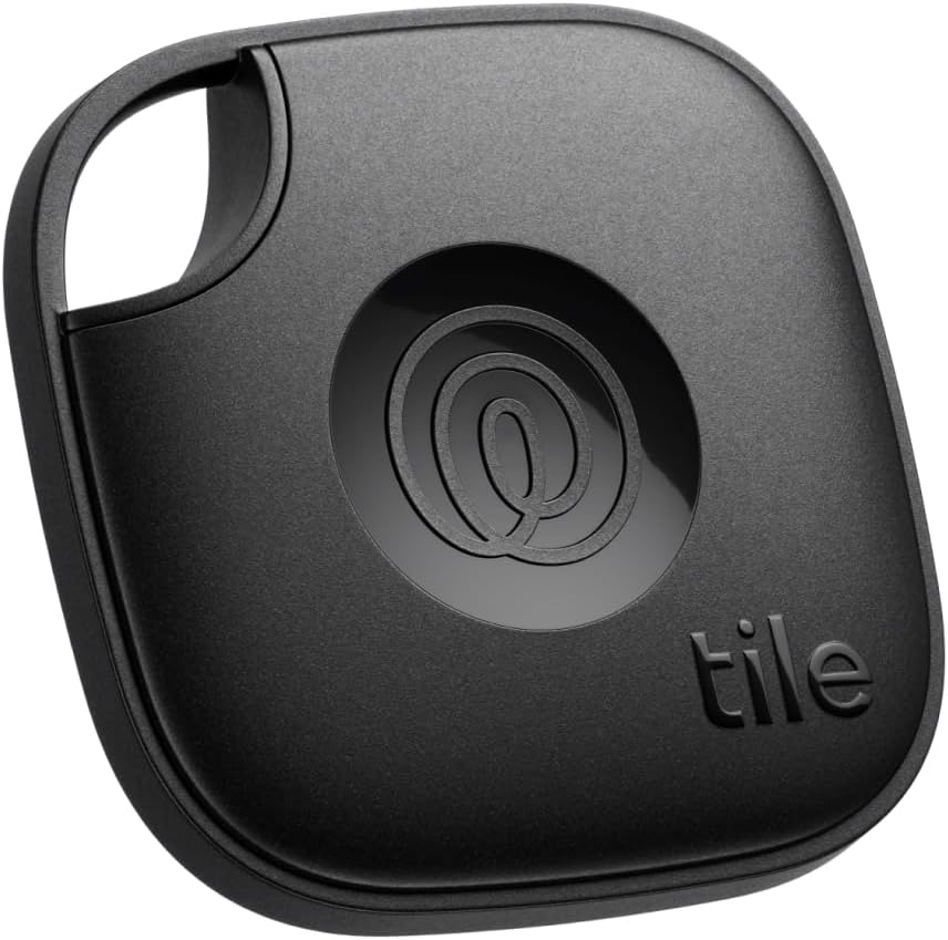 Tile by Life360 Mate (2024) Bluetooth Tracker, Keys Finder and Item Locator for Keys, Bags and More. Phone Finder. Both iOS and Android Compatible. 1-Pack (Black)