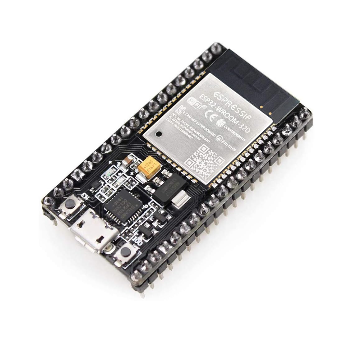 HiLetgo ESP-WROOM-32 ESP32 ESP-32D Development Board 2.4GHz Dual-Mode WiFi + Bluetooth Dual Cores Microcontroller Processor Integrated with Antenna RF AMP Filter AP STA for Arduino IDE