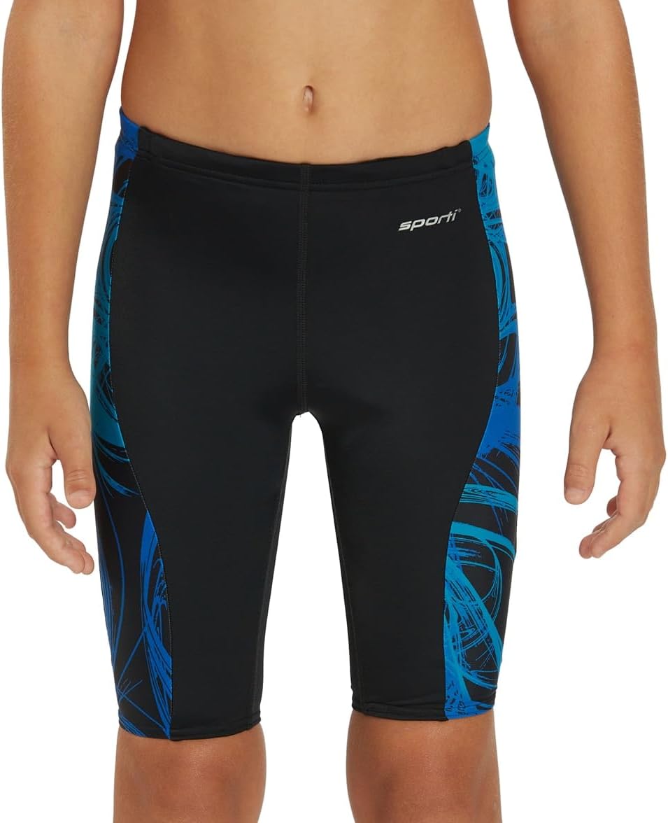 Sporti Boys Jammers Sun Protection UPF 50+, Quick Dry, Jammer for Swimming, Comfortable Fit, Long-Lasting Fit, Youth (22-28)