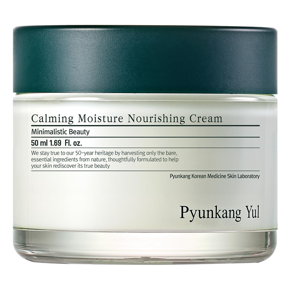 Pyunkang Yul [PKY] Calming Moisture Nourishing Cream Instantly Soothes Sensitive Skin, Face Moisturizer for Healthy Skin Vitality with Collagen, Vegan, Korean Skincare (1.69 Fl. Oz, 50ml)