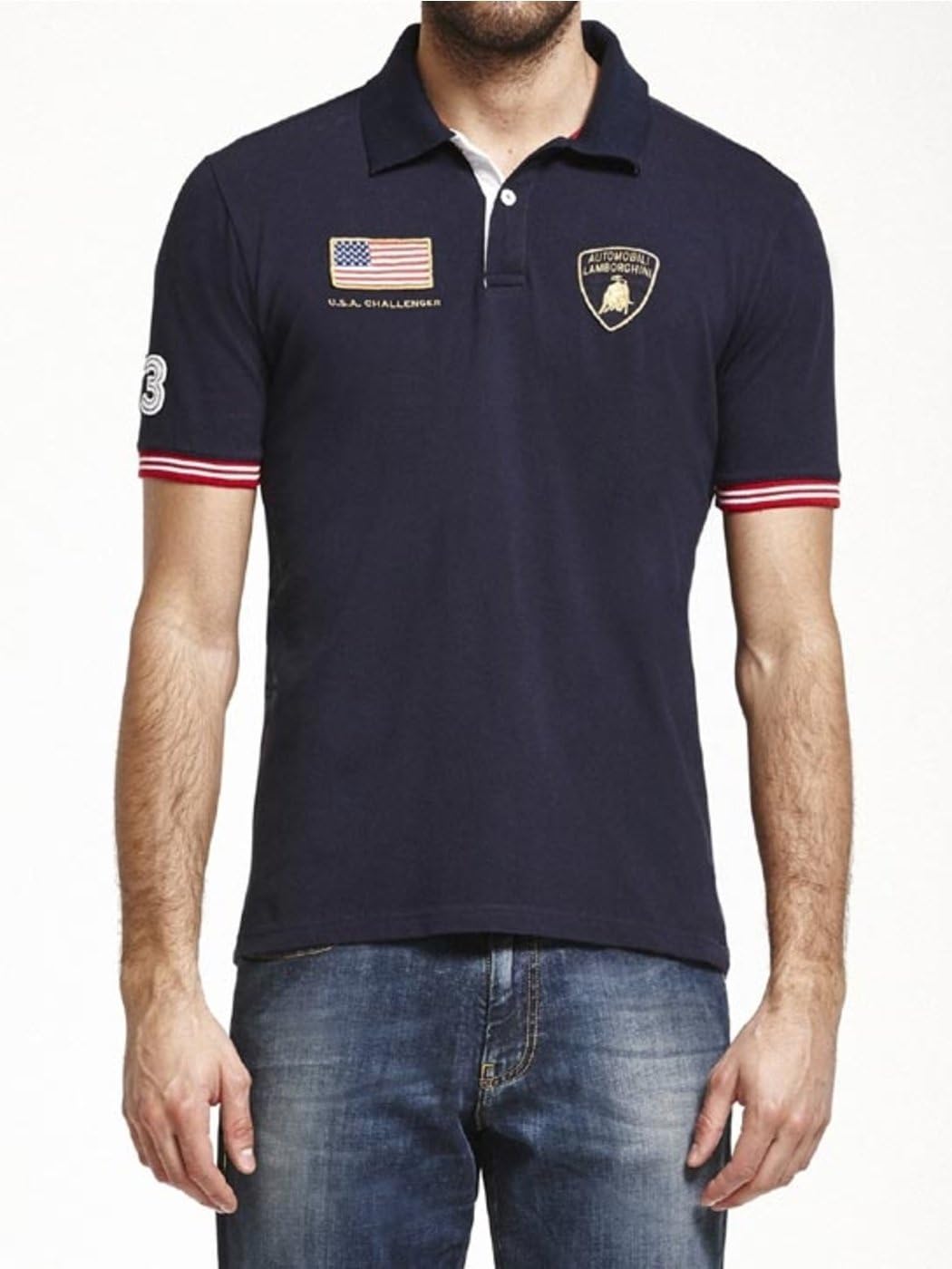 Lamborghini Challenger USA Navy Polo Shirt (Small)