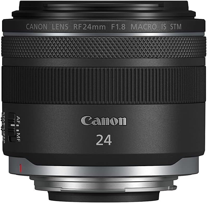 Canon RF24mm F1.8 Macro is STM Lens, Wide-Angle, Fixed Focal Length Prime Lens, Compatible with EOS R Series Mirrorless Cameras, Black