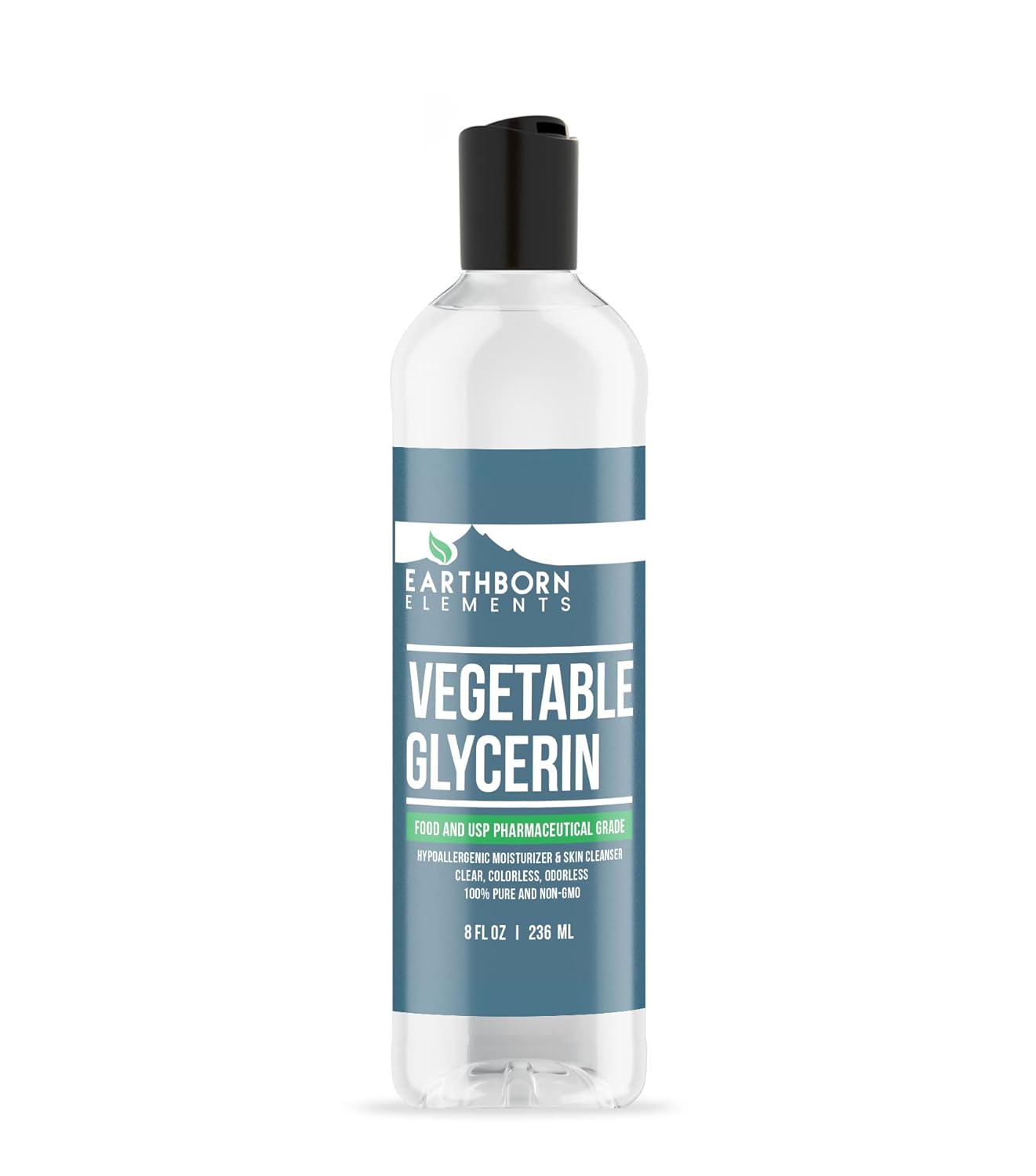 Earthborn Elements Vegetable Glycerin 8 fl oz, Pure & Undiluted, No Additives