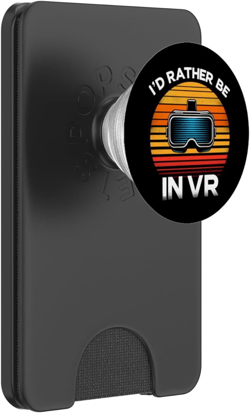 I’d Rather Be In VR Funny Virtual Reality Gamer & Developer PopSockets PopWallet for MagSafe