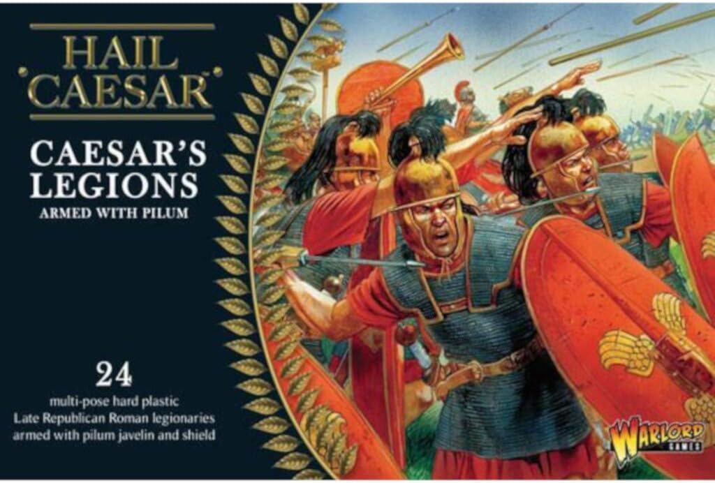 Warlord Games Hail Caesar: Caesarian Roman Legions Armed with Pilum Military Table Top Wargaming Plastic Model Kit WGH-CR-01,Unpainted