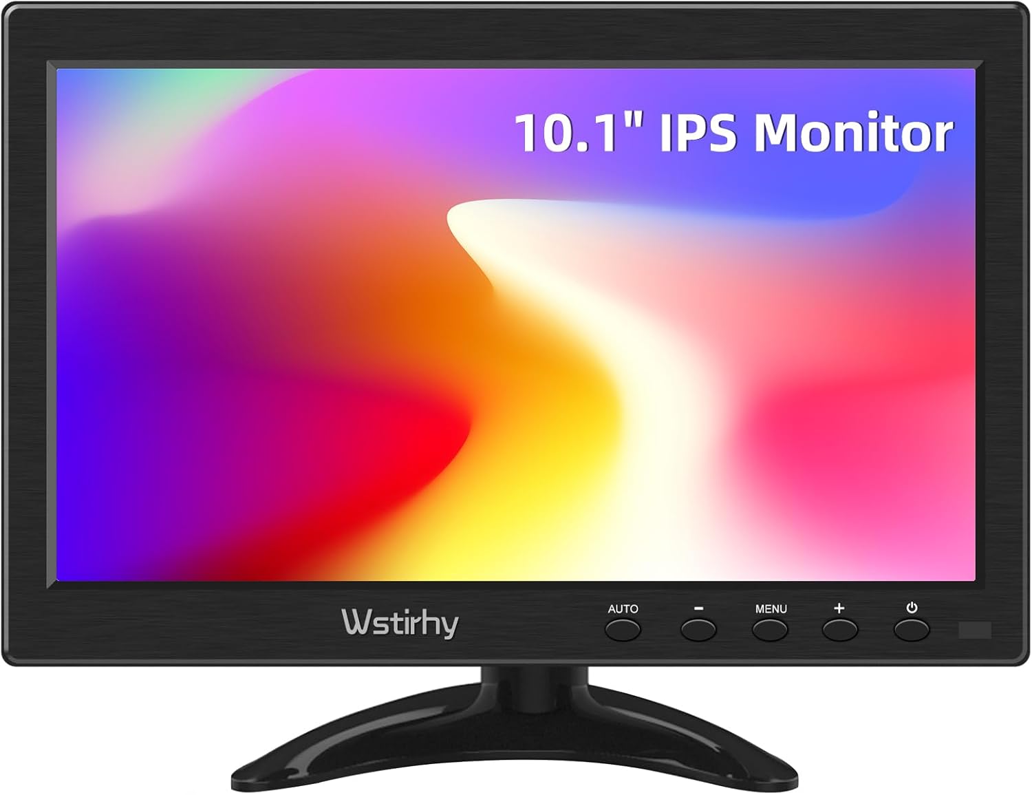 10.1 inch Small IPS HDMI Monitor, 1366×768 Resolution, Small Monitor with HDMI VGA Ports, Mini Monitor for Computer, Kitchen Monitor, Built-in Speaker