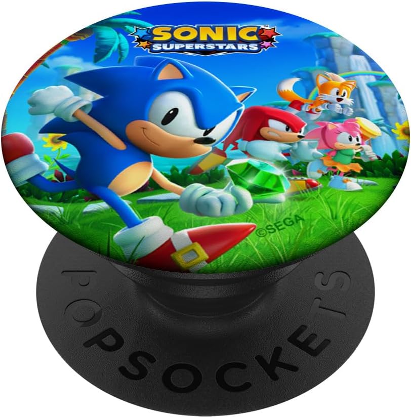 Sonic the Hedgehog, Sonic Superstars – cover art PopSockets Adhesive PopGrip