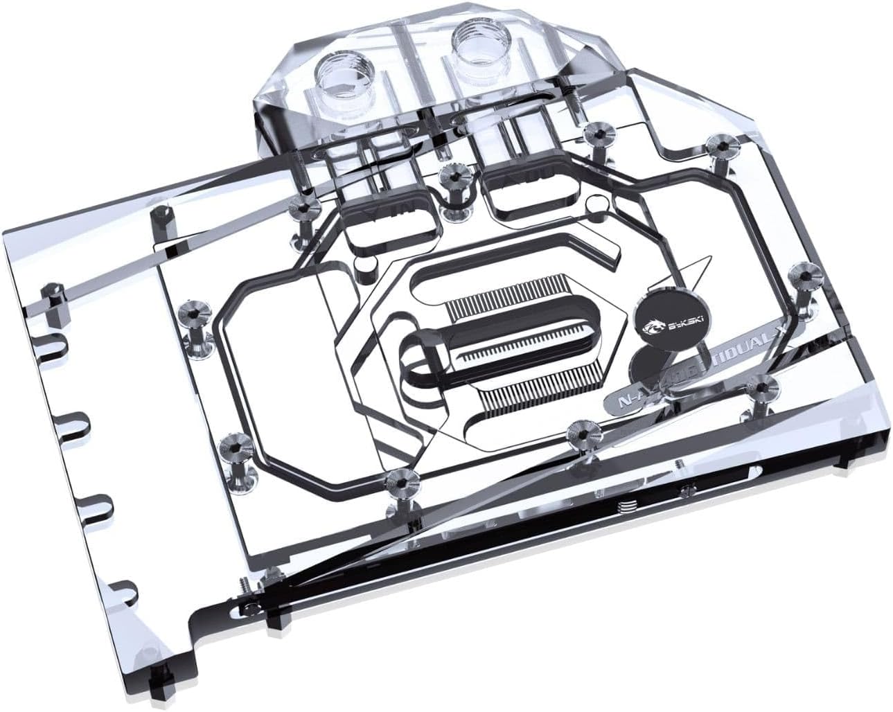 Bykski Full Coverage GPU Water Block and Backplate for ASUS Dual GeForce RTX 4060 Ti OC 8GB (N-AS4060TIDUAL-X)