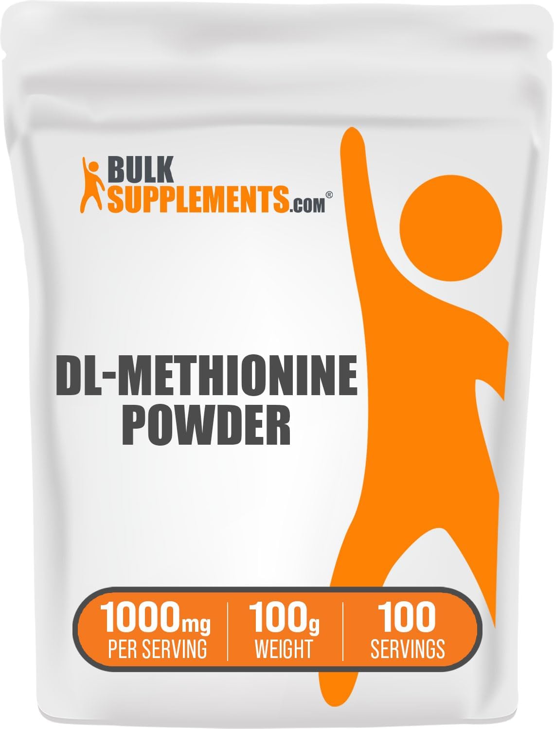 BulkSupplements.com DL-Methionine Powder – Methionine Supplement – Amino Acids Supplement – Choline Supplements – Amino Acid Nutritional Supplements (100 Grams – 3.5 oz)