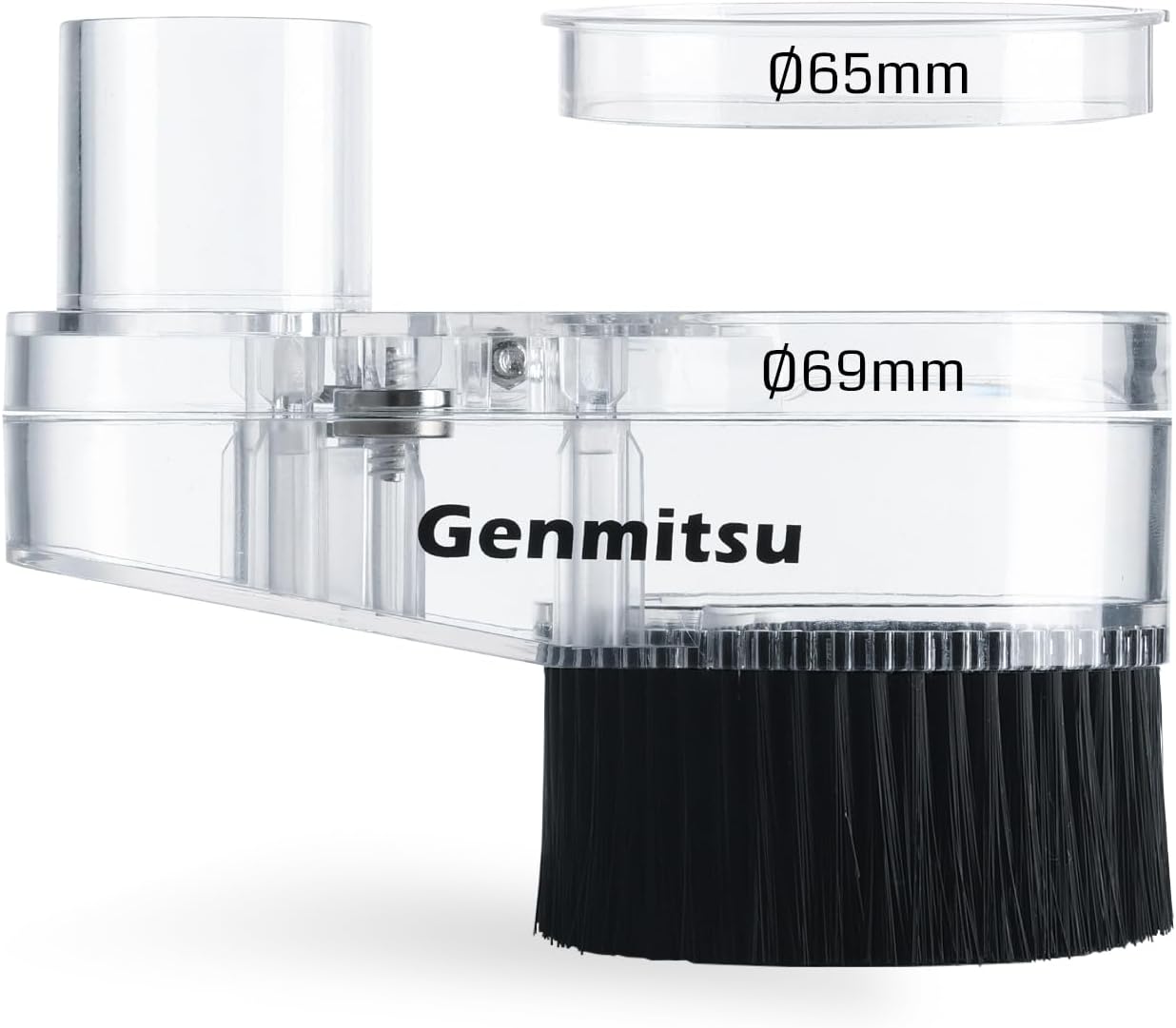 Genmitsu 65mm & 69mm CNC Dust Shoe, Compatible with Most 65mm/69mm Spindle Motor and Compact Router, Hose Adapter Inner Diameter 38mm (1.5″), Transparent