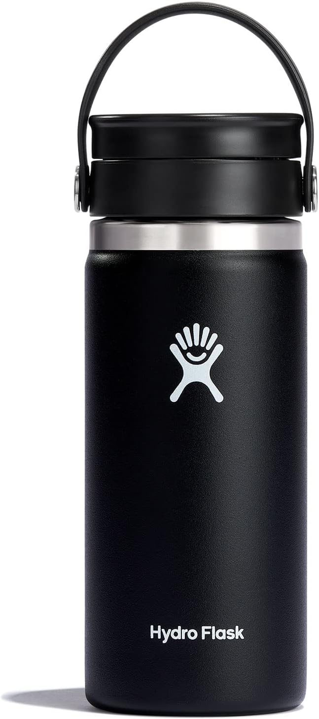 HYDRO FLASK Wide Mouth leakproof insulated stainless steel hot water bottle mug with sip lid for hot drinks, tea, coffee on the go to work, school, car, travel and sports