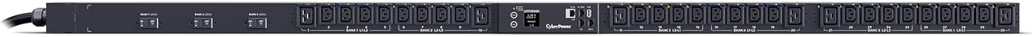 CyberPower PDU83107 Switched Metered-by-Outlet 3-Phase PDU, 200-240V, 50A (Derated to 35A), 30 Outlets, 0U Rackmount